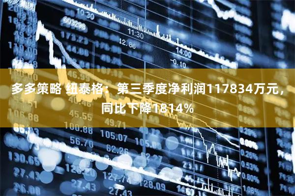多多策略 纽泰格：第三季度净利润117834万元，同比下降1814%