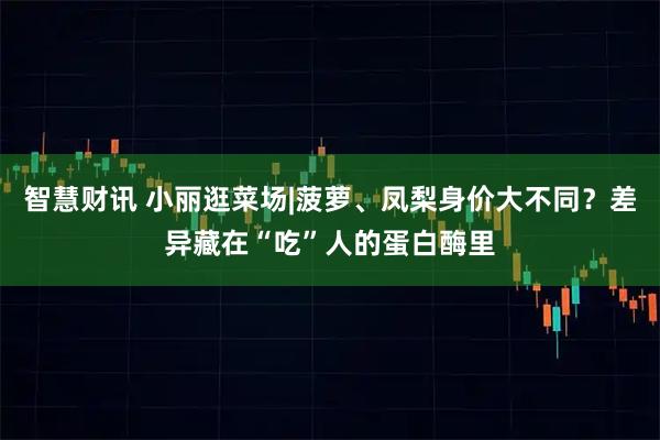 智慧财讯 小丽逛菜场|菠萝、凤梨身价大不同？差异藏在“吃”人的蛋白酶里